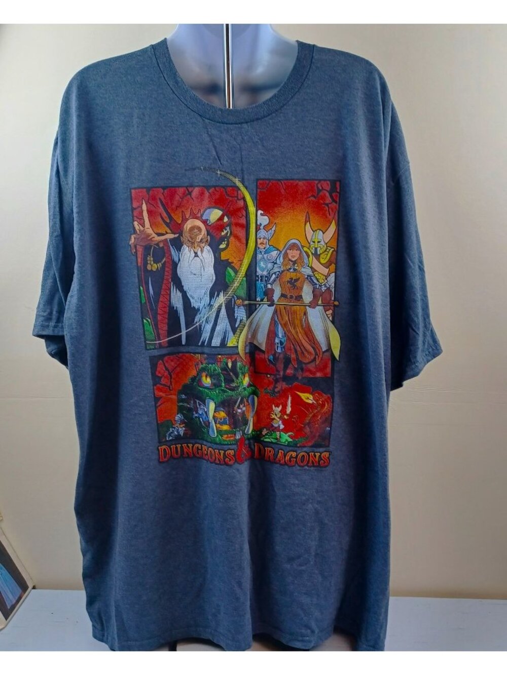 Dungeons & Dragons T Shirt Short Sleeve Gray Port & Company Size 3XL